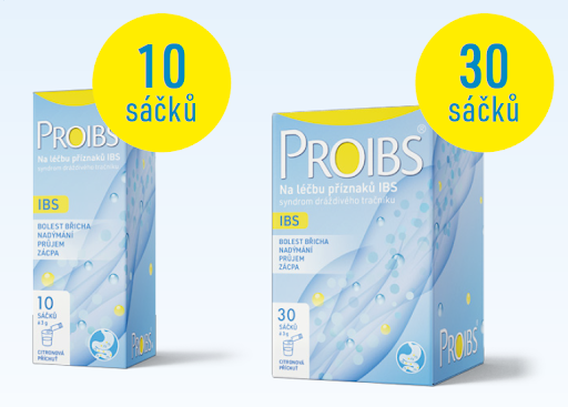 PROIBS® 30 sáčků a 10 sáčků – švédský zdravotnický prostředek na IBS. 